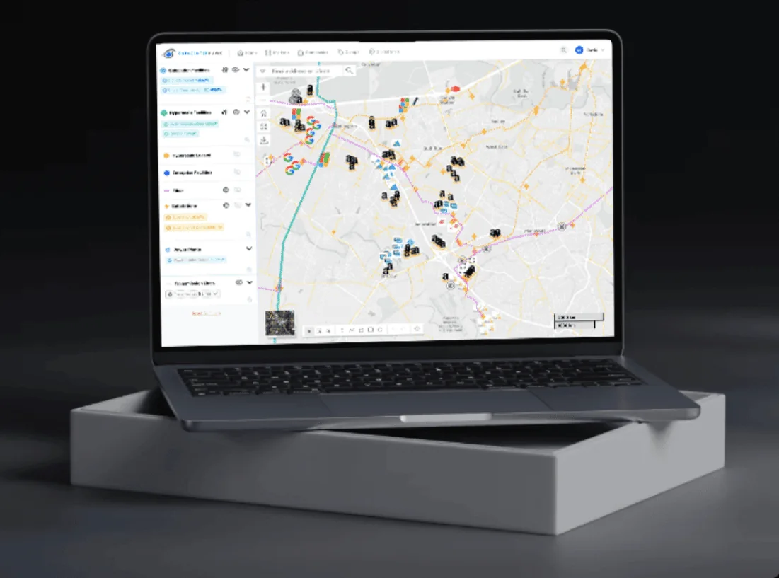 datacenterHawk map filtering interface