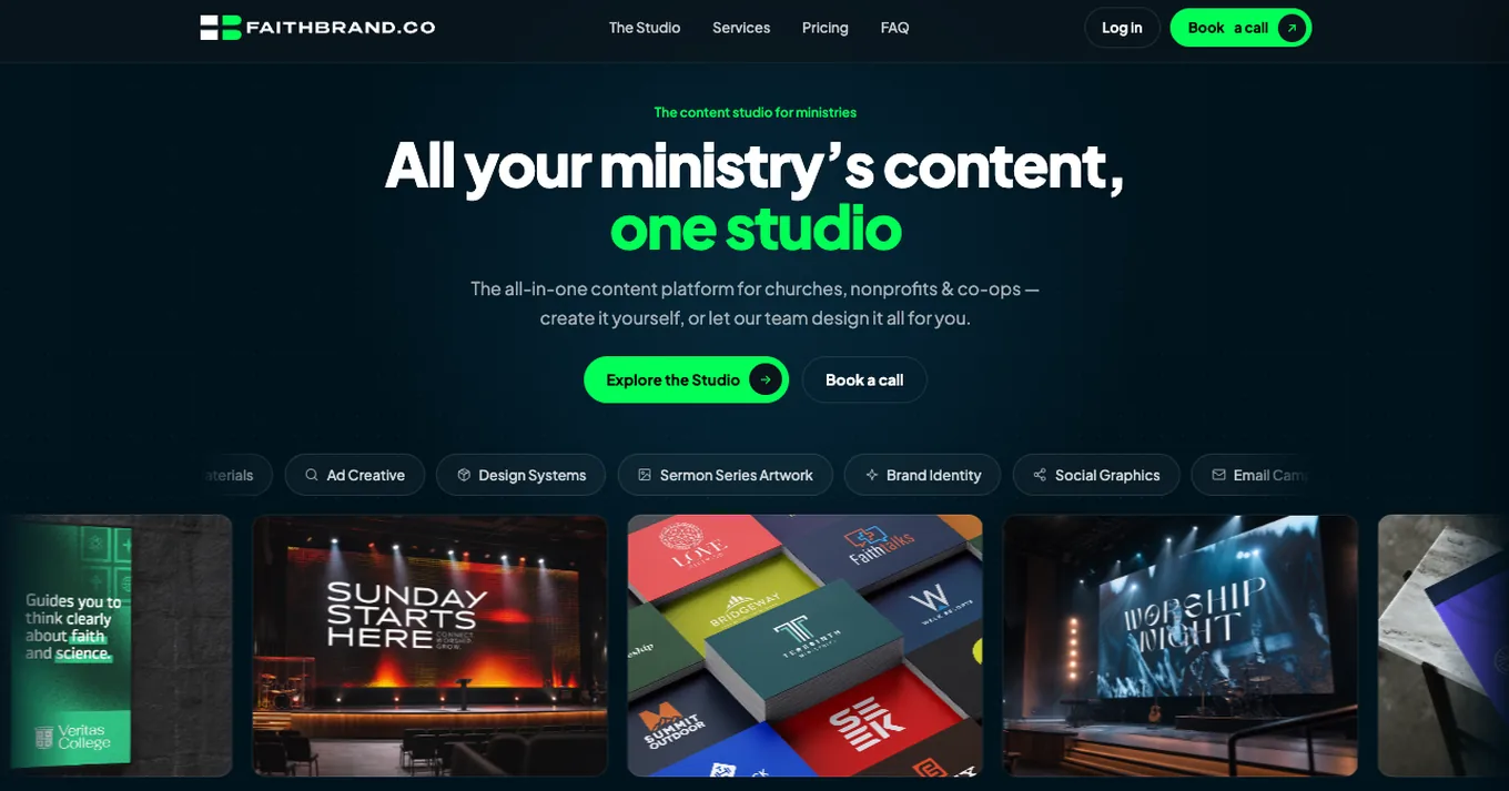 Faithbrand content studio for ministries